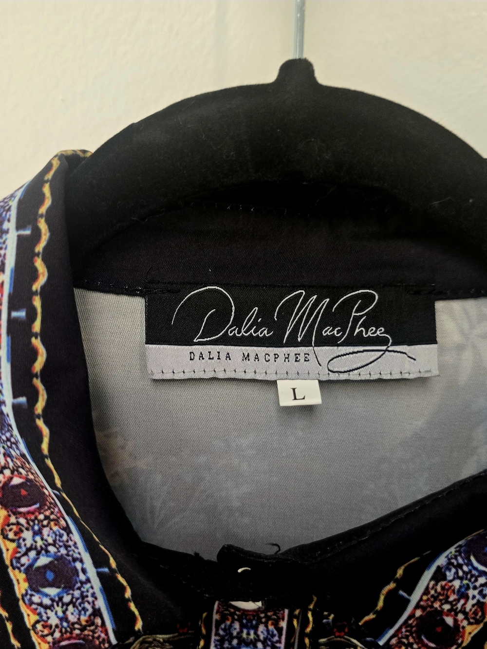 Delia McFee Black Floral Button Down Long Sleeve Minidress-Large CHIC! - Picture 5 of 16